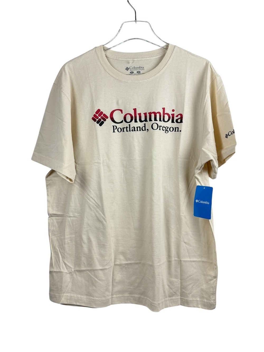 Columbia Portland Oregon Beige T-Shirt Men's Size L